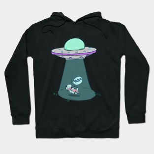 Cow UFO Abduction Hoodie